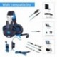 Auriculares Gaming PS4 con Microfono KINGTOP KG2000 Versión Actualizada Cascos Estéreo 3.5mm Jack, Luz LED, Volumen Control, 