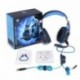 Auriculares Gaming PS4 con Microfono KINGTOP KG2000 Versión Actualizada Cascos Estéreo 3.5mm Jack, Luz LED, Volumen Control, 