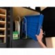 Cajas de almacenaje plegables Clever Crates de 46 litros con capacidad de peso de 40 kg, color azul, apilables, ideales para 