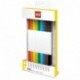 LEGO LE51482 - Recambio para bolígrafos y plumas trazo mediano, 9 unidades , colores surtidos