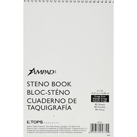 Ampad 40102R - Libreta de esencia reciclada, 6 x 9, blanco, 80 hojas por Ampad