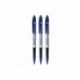 Uni-Ball UB-188-L Air - Pack de 3 bolígrafos, punta estilográfica, color azul