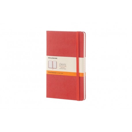 Moleskine QP060F16 - Cuaderno de rayas, L 13 x 21, color naranja coral