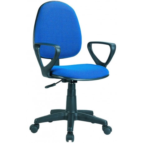 Adec - Silla escritorio giratoria despacho o estudio Danfer, medidas 61x55x109 cm, color Azul