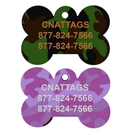 CNATTAGS Etiquetas para perro, etiquetas personalizadas, 11 formas, aluminio, 8 colores