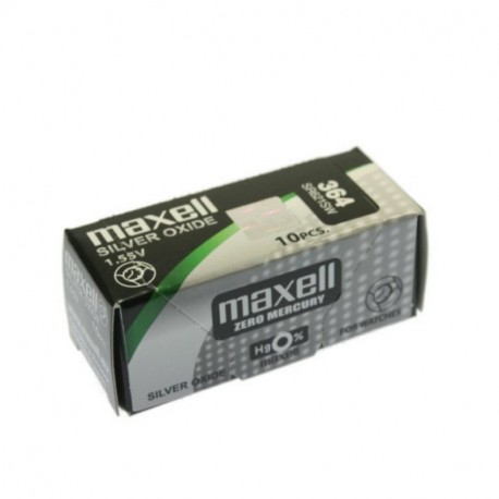 MAXELL SR621SW - 364 - Pila de Óxido de Plata 1.55V - PACK 10 UNIDADES - ENVÍO GRATIS!