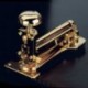 El Casco M-15L grapadora, grande, 23 quilates chapado en oro