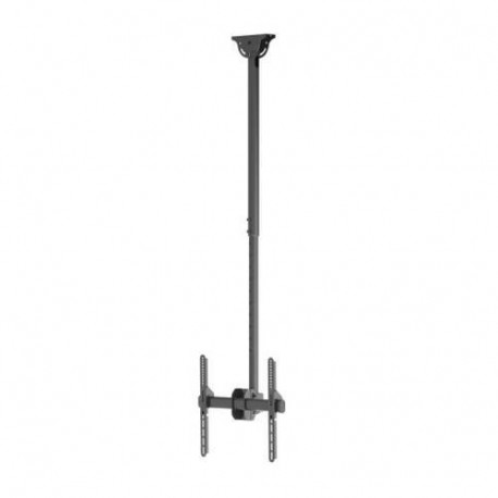 TooQ LPCE1155TSLI-B - Soporte de techo extensible, inclinable y giratorio para monitor/TV/LED de 32" a 55", rotacion de 360º,