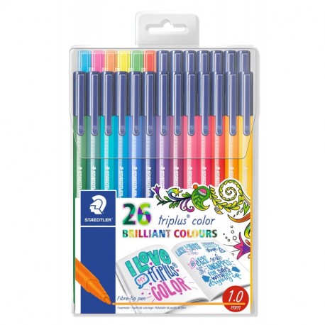 Staedtler 323 TB26JB - Pack de 26 rotuladores de punta fina, tinta multicolor