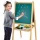 Leomark Deluxe Pizarra Infantil 2 En 1 Pizarra Para Pintar Pizarra Magnética De Madera Tablero De Dibujo Educación Junta Band