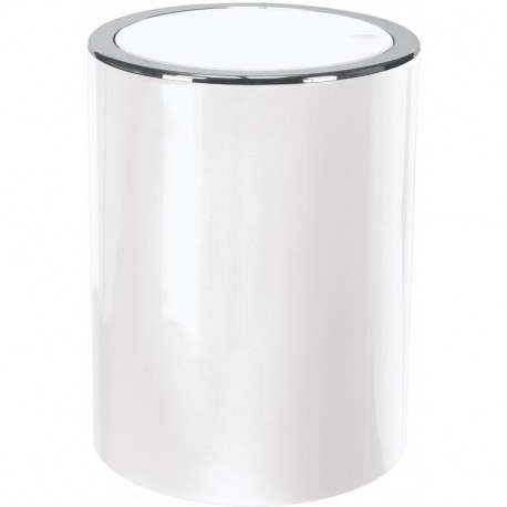 Gedy Clap - Cubo con tapa basculante de 5 litros color blanco
