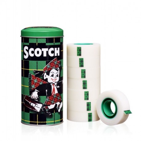 Scotch Magia Promoción 8-193332, mate e invisible, 19 mm x 33 m de metal, 8 rollos