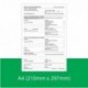 Bloc de notas para Transferencia de trabajo de cuidado de residuos, A4, autocopiado de papel [1 unidad], formulario en inglés