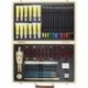 Artina Leonardo - Set de pintura 45 pzas. - Maletín con colores acrílicos, lápices, Pinceles, Pasteles y maniquí