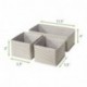 MetroDecor mdesign Juego de 6 Caja de plástico para Armario o cajón – La Caja Ideal para Ropa, cinturón, Accesorios etc. – de