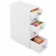 mDesign Cajonera de plastico blanco – Preciosa minicajonera con 4 cajones – Ideal como joyero, organizador de escritorio, cos