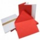50 Sets – Tarjetas de Plegable Rojo – Din B6 + sobres + Plantilla hojas – PREMIUM CALIDAD – Muy Estable – Marca de calidad: n