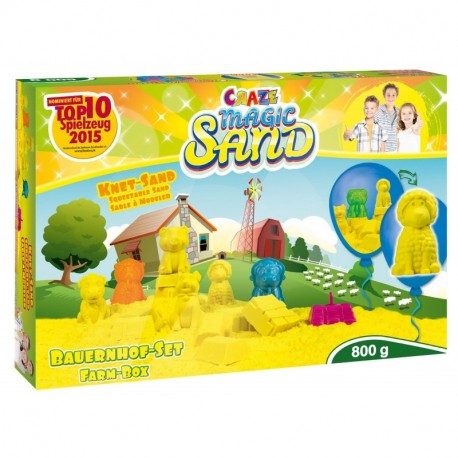 Manía 53158 - Magia de la Arena: La Granja, ca. 800 g de Arena mágica, Incl. Accesorios