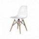 Ventamueblesonline PACK DE 4 SILLAS NÓRDICAS TOWER WOOD BLANCA - RÉPLICA EAMES -