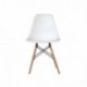 Ventamueblesonline PACK DE 4 SILLAS NÓRDICAS TOWER WOOD BLANCA - RÉPLICA EAMES -