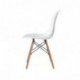 Ventamueblesonline PACK DE 4 SILLAS NÓRDICAS TOWER WOOD BLANCA - RÉPLICA EAMES -