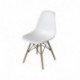 Ventamueblesonline PACK DE 4 SILLAS NÓRDICAS TOWER WOOD BLANCA - RÉPLICA EAMES -