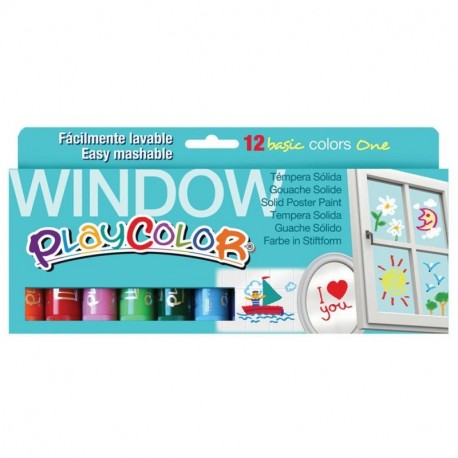 Playcolor 936010 - Pack de 12 temperas sólidas