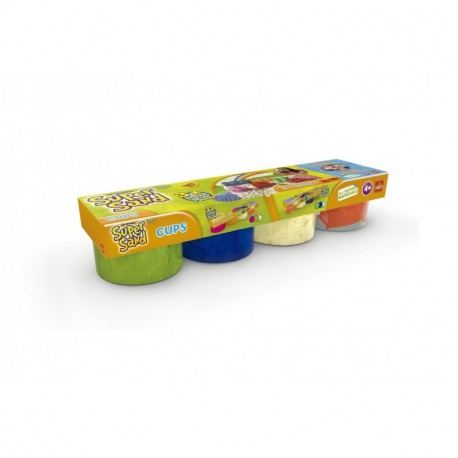 Super Sand Arena - Pack de 4 botes, color azul / verde / blanco / molde Goliath 83222006 
