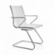 hjh OFFICE 720055 silla de confidente PARIBA V III piel sintética blanco, ergonómico, alta calidad, muy cómodo, con apoyabraz