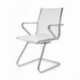 hjh OFFICE 720055 silla de confidente PARIBA V III piel sintética blanco, ergonómico, alta calidad, muy cómodo, con apoyabraz