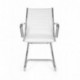 hjh OFFICE 720055 silla de confidente PARIBA V III piel sintética blanco, ergonómico, alta calidad, muy cómodo, con apoyabraz