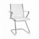 hjh OFFICE 720055 silla de confidente PARIBA V III piel sintética blanco, ergonómico, alta calidad, muy cómodo, con apoyabraz