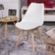 Homely - Juego de 4 sillas de comedor DAY, patas de madera y carcasa polipropileno