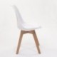 Homely - Juego de 4 sillas de comedor DAY, patas de madera y carcasa polipropileno