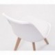 Homely - Juego de 4 sillas de comedor DAY, patas de madera y carcasa polipropileno