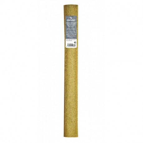 Canson - Set de 10 rollos de papel pinocho metalizado, 80 g, 50 x 250 cm, color dorado