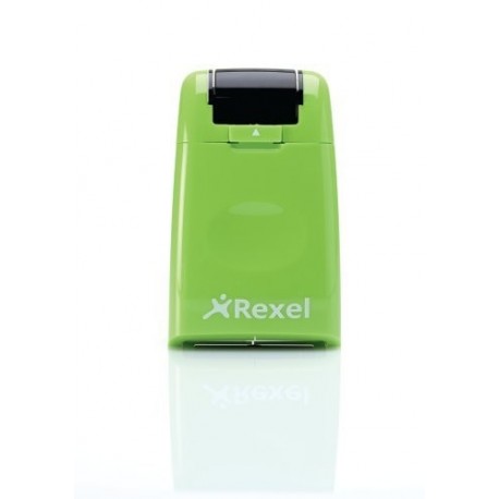 Rexel 2115007 - Protector de datos confidenciales con cubierta retráctil, incluye tinta, color verde