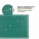PRETEX Base de Corte Tabla de Corte, 45 x 30 cm A3 en Verde con Superficie autoreparativa, autocurativa | Cutting Mat, Tabl