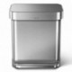 simplehuman CW2028 Papelera 30 L Rectangular Acero Inoxidable - Cubo de Basura 30 L, Rectangular, Acero Inoxidable, Acero In