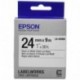 Epson Cinta estándar - LK-6WBN estándar negra/blanca 24/9 - Cintas para impresoras de etiquetas Negro sobre blanco, LabelWor