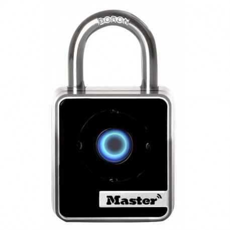 Master Lock 4400EURD Candado electrónico Conectado, Negro, Plata