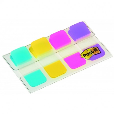 Post-it Index - Pack de 4 x 10 marcadores mini rígidos, colores agua, amarillo, rosa y violeta