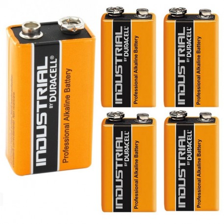 Duracell Industrial Alkaline Batterie Block 9V 6LF22, 5 pieces