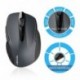 TeckNet Pro Ratón Inalámbrico Ergonómico 2.4G Óptico, 5 Niveles 2600 dpi Wireless Mouse,6 Botones, 24 Meses Duración de Bat