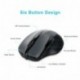 TeckNet Pro Ratón Inalámbrico Ergonómico 2.4G Óptico, 5 Niveles 2600 dpi Wireless Mouse,6 Botones, 24 Meses Duración de Bat