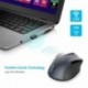 TeckNet Pro Ratón Inalámbrico Ergonómico 2.4G Óptico, 5 Niveles 2600 dpi Wireless Mouse,6 Botones, 24 Meses Duración de Bat