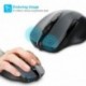 TeckNet Pro Ratón Inalámbrico Ergonómico 2.4G Óptico, 5 Niveles 2600 dpi Wireless Mouse,6 Botones, 24 Meses Duración de Bat