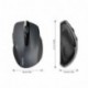 TeckNet Pro Ratón Inalámbrico Ergonómico 2.4G Óptico, 5 Niveles 2600 dpi Wireless Mouse,6 Botones, 24 Meses Duración de Bat