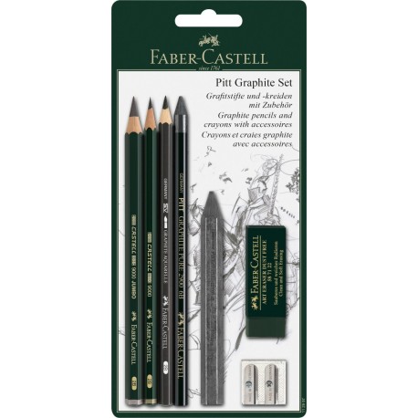 Faber-Castell 112997 - Set lápices grafito, accesorios