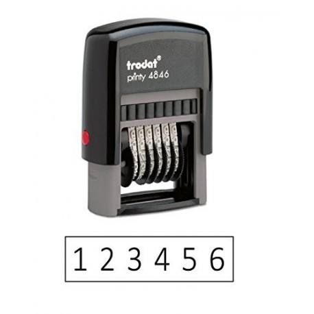 Trodat 0,125 "x .6875" 6 dígitos con autoentintado sello de goma sello numerador